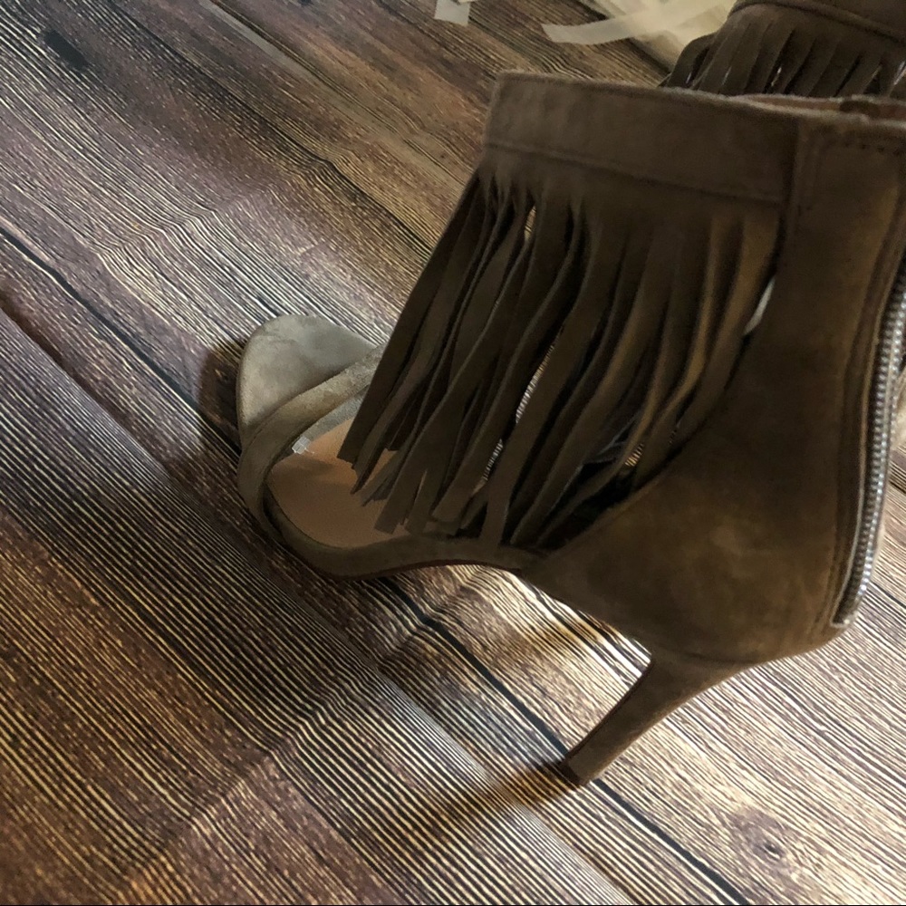 Steve Madden heels with ankle fringe